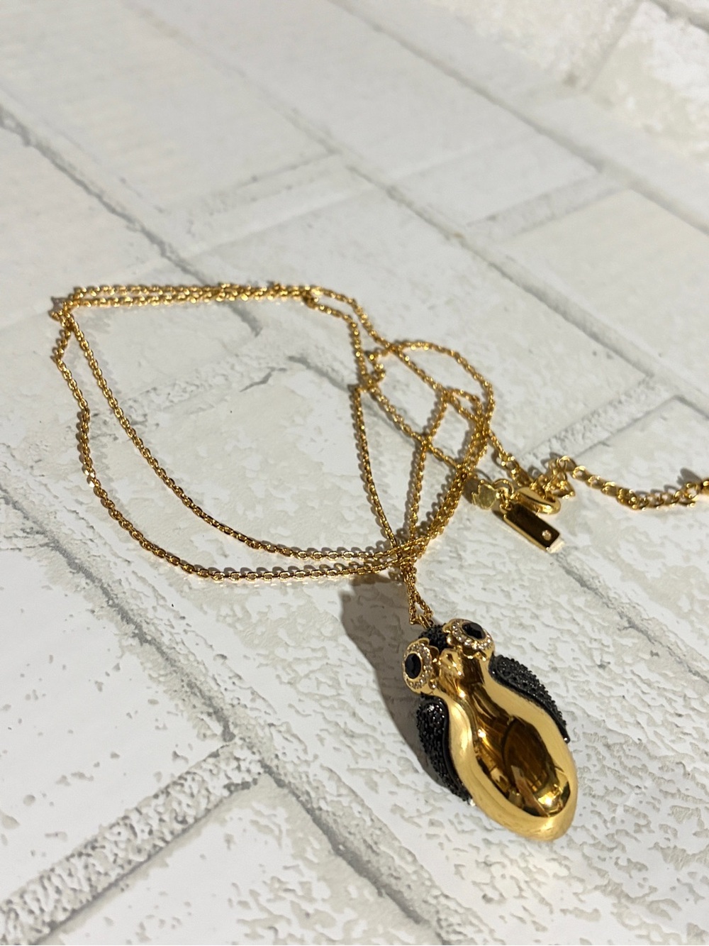 Kate Spade Dashing Beauty Penguin Pendant Necklace 16” with Extender NEW